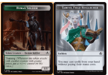 Human Soldier (0020) // Emblem - Tamiyo, Field Researcher Double-Sided Token